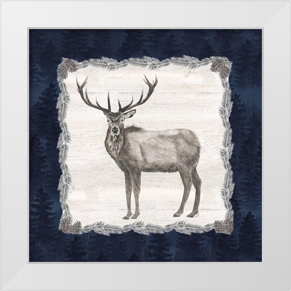 Reed, Tara 15x15 White Modern Wood Framed Museum Art Print Titled - Blue Cliff Mountains III-Elk