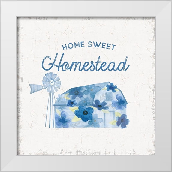 Reed, Tara 15x15 White Modern Wood Framed Museum Art Print Titled - Country Cottage Field I flowers