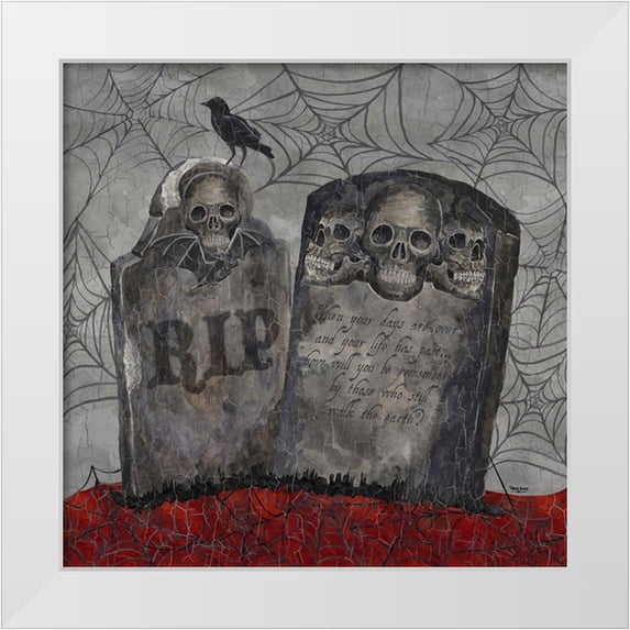 Reed, Tara 15x15 White Modern Wood Framed Museum Art Print Titled - Something Wicked Tombstones