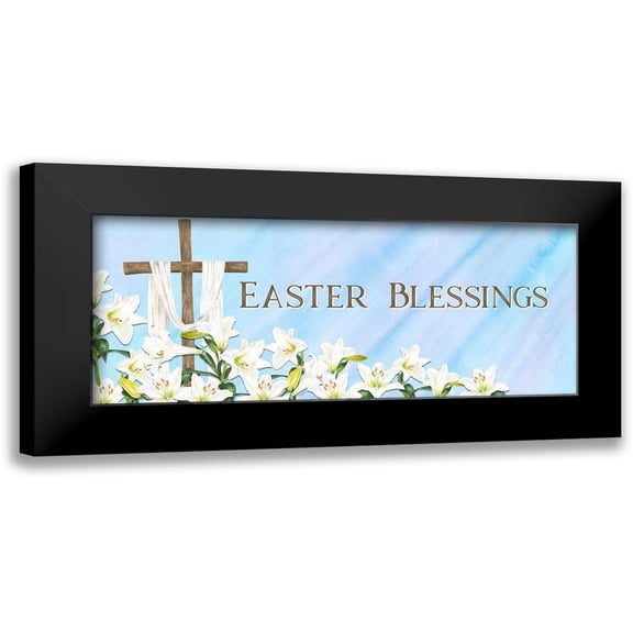 Reed, Tara 18x10 Black Modern Framed Museum Art Print Titled - He is Risen panel I-Easter Blessings