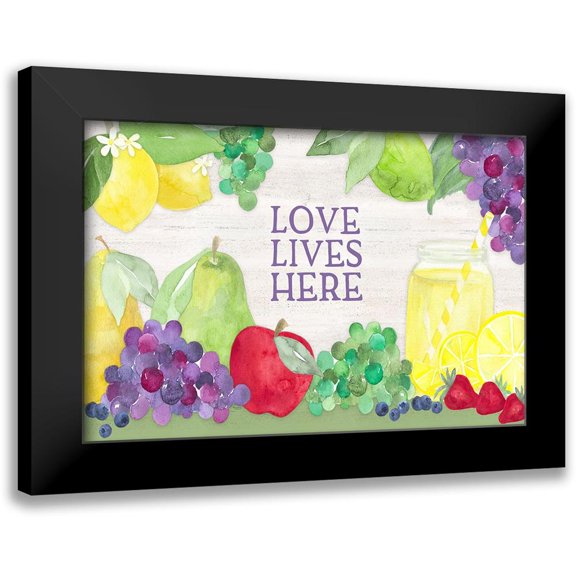 Reed, Tara 18x13 Black Modern Framed Museum Art Print Titled - Life is Sweet sentiment landscape II-Love Lives