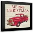 thumbnail image 1 of Reed, Tara 20x20 Black Modern Framed Museum Art Print Titled - Home for the Holidays-Red Truck, 1 of 5