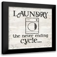 thumbnail image 1 of Reed, Tara 20x20 Black Modern Framed Museum Art Print Titled - Laundry Room Humor VI-Never Ending Cycle, 1 of 5