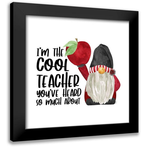 Reed, Tara 20x20 Black Modern Framed Museum Art Print Titled - Teacher Gnomes I-Cool Teacher