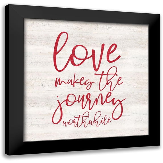 Reed, Tara 20x20 Black Modern Framed Museum Art Print Titled - Valentines sentiment IV-Journey