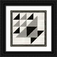 thumbnail image 1 of Reed, Tara 20x20 Black Ornate Wood Framed with Double Matting Museum Art Print Titled - Black  and White Quilt Block VIII, 1 of 4
