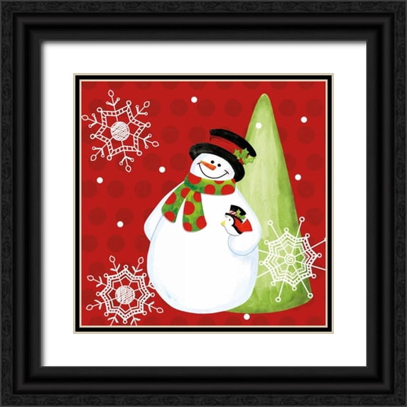 Reed, Tara 20x20 Black Ornate Wood Framed with Double Matting Museum Art Print Titled - White Christmas Wishes II