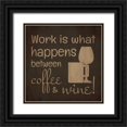 thumbnail image 1 of Reed, Tara 20x20 Black Ornate Wood Framed with Double Matting Museum Art Print Titled - Wine and Coffee Sayings I, 1 of 4