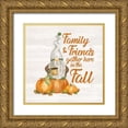 thumbnail image 1 of Reed, Tara 20x20 Gold Ornate Wood Framed with Double Matting Museum Art Print Titled - Fall Gnomes Sentiment V-Family and Friends, 1 of 4