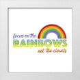 thumbnail image 1 of Reed, Tara 20x20 White Modern Wood Framed Museum Art Print Titled - Rainbow Text II-Focus  on Rainbow, 1 of 4