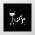 thumbnail image 1 of Reed, Tara 20x20 White Modern Wood Framed Museum Art Print Titled - Wine Humor black III-Sip Happens, 1 of 4
