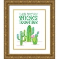 thumbnail image 1 of Reed, Tara 20x24 Gold Ornate Wood Framed with Double Matting Museum Art Print Titled - Playful Cactus XIII, 1 of 4