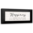 thumbnail image 1 of Reed, Tara 24x12 Black Modern Framed Museum Art Print Titled - Coffee Kitchen Humor panel II-Happiness, 1 of 5