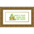thumbnail image 1 of Reed, Tara 24x12 Gold Ornate Wood Framed with Double Matting Museum Art Print Titled - Easter Gnomes panel III-Family And Friends, 1 of 4