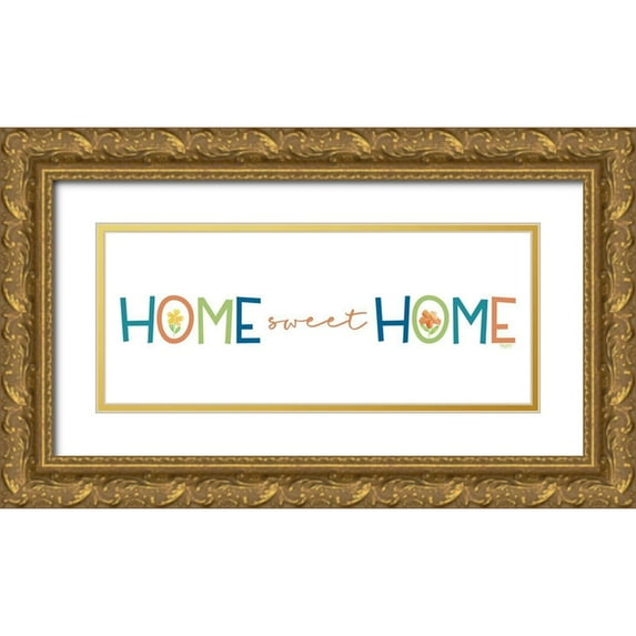 Reed, Tara 24x12 Gold Ornate Wood Framed with Double Matting Museum Art Print Titled - Happy at Home XIII