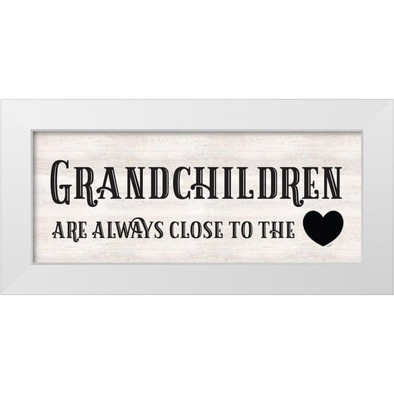 Reed, Tara 24x12 White Modern Wood Framed Museum Art Print Titled - Grandparent Life panel I-Close to the Heart
