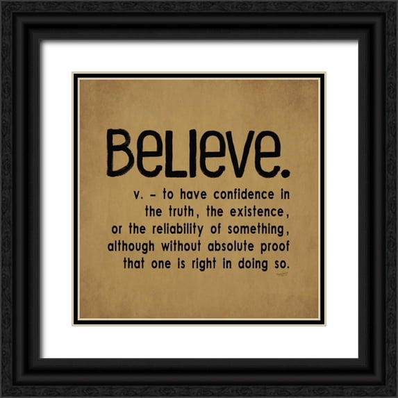 Reed, Tara 26x26 Black Ornate Wood Framed with Double Matting Museum Art Print Titled - Definitions-Believe I