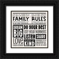 thumbnail image 1 of Reed, Tara 26x26 Black Ornate Wood Framed with Double Matting Museum Art Print Titled - Family Rules I, 1 of 4