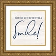 thumbnail image 1 of Reed, Tara 26x26 Gold Ornate Wood Framed with Double Matting Museum Art Print Titled - Bathroom Humor IV-Smile, 1 of 4
