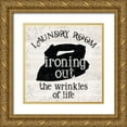 thumbnail image 1 of Reed, Tara 26x26 Gold Ornate Wood Framed with Double Matting Museum Art Print Titled - Laundry Room Humor IV-Wrinkles, 1 of 4