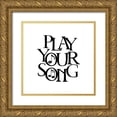 thumbnail image 1 of Reed, Tara 26x26 Gold Ornate Wood Framed with Double Matting Museum Art Print Titled - Moved by Music VIII-Your Song, 1 of 4