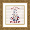 thumbnail image 1 of Reed, Tara 26x26 Gold Ornate Wood Framed with Double Matting Museum Art Print Titled - Patriotic Gnomes VI-American, 1 of 4