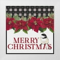 thumbnail image 1 of Reed, Tara 26x26 White Modern Wood Framed Museum Art Print Titled - Chickadee Christmas Red II Merry Christmas, 1 of 4