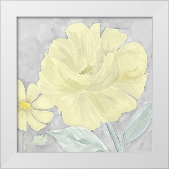 Reed, Tara 26x26 White Modern Wood Framed Museum Art Print Titled - Peaceful Repose gray And yellow IV