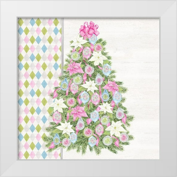 Reed, Tara 26x26 White Modern Wood Framed Museum Art Print Titled - Vintage Christmas VI