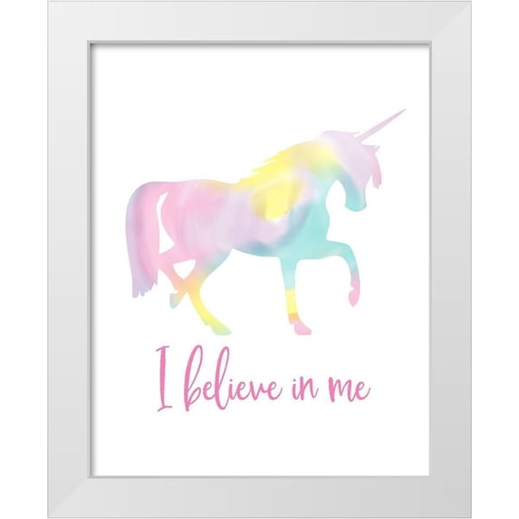 Reed, Tara 26x32 White Modern Wood Framed Museum Art Print Titled - Watercolor Unicorn I