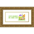 thumbnail image 1 of Reed, Tara 32x15 Gold Ornate Wood Framed with Double Matting Museum Art Print Titled - Easter Gnomes panel II-Memories, 1 of 4