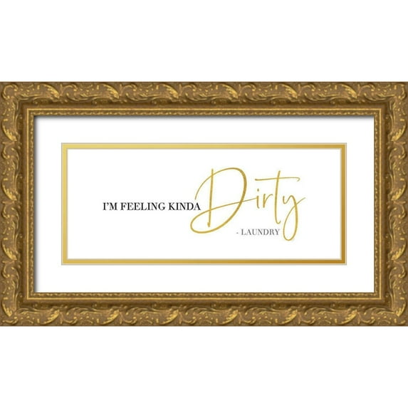 Reed, Tara 32x15 Gold Ornate Wood Framed with Double Matting Museum Art Print Titled - Laundry Art panel I-Feeling Dirty