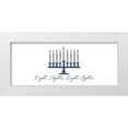 thumbnail image 1 of Reed, Tara 32x15 White Modern Wood Framed Museum Art Print Titled - Hanukkah Lights panel I-8 Nights 8 Lights, 1 of 4