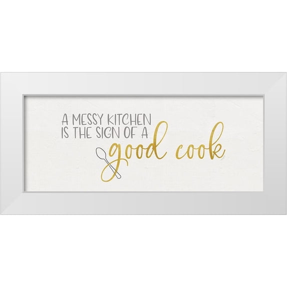 Reed, Tara 32x15 White Modern Wood Framed Museum Art Print Titled - Kitchen Art panel IV-Good Cook