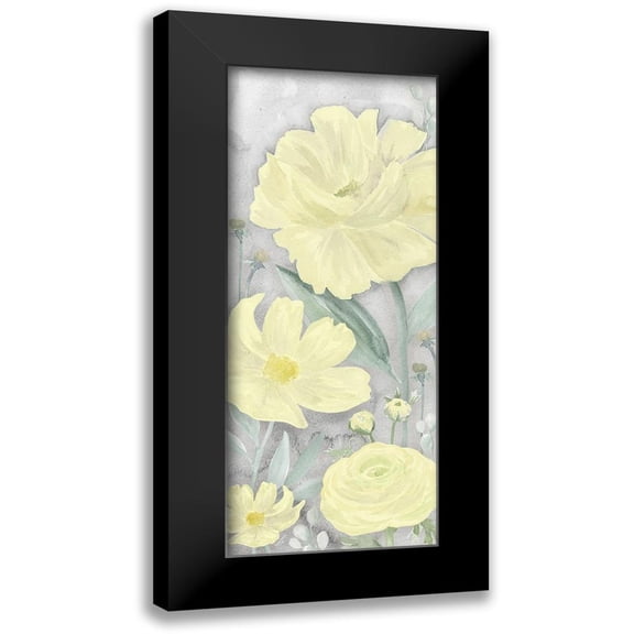 Reed, Tara 8x14 Black Modern Framed Museum Art Print Titled - Peaceful Repose gray And yellow vertical II