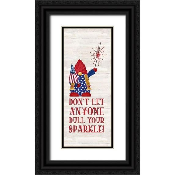 Reed, Tara 8x14 Black Ornate Wood Framed with Double Matting Museum Art Print Titled - Patriotic Gnomes vertical I-Sparkle