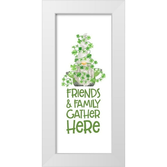 Reed, Tara 8x14 White Modern Wood Framed Museum Art Print Titled - Luck of the Gnomes vertical II-Gather