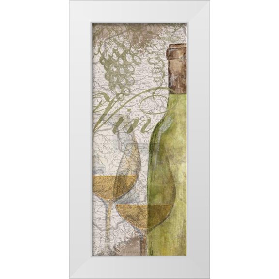 Reed, Tara 8x14 White Modern Wood Framed Museum Art Print Titled - Vino and Vin Panel II