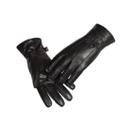 Reed Womens Genuine Leather Warm Lined Driving Gloves L, BLACK