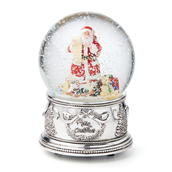 Reed and Barton Winter Traditions Santa Musical Snow Globe, 2.20, Multi