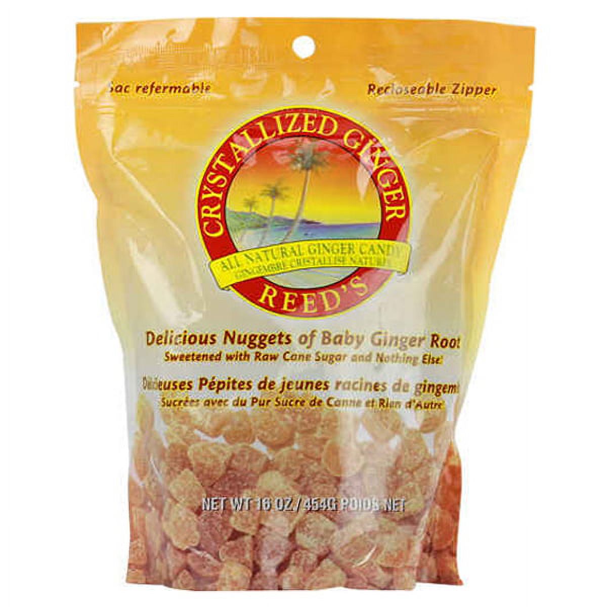Reed's Crystallized Ginger Chews 16 oz Reclosable Bags Pack of 1