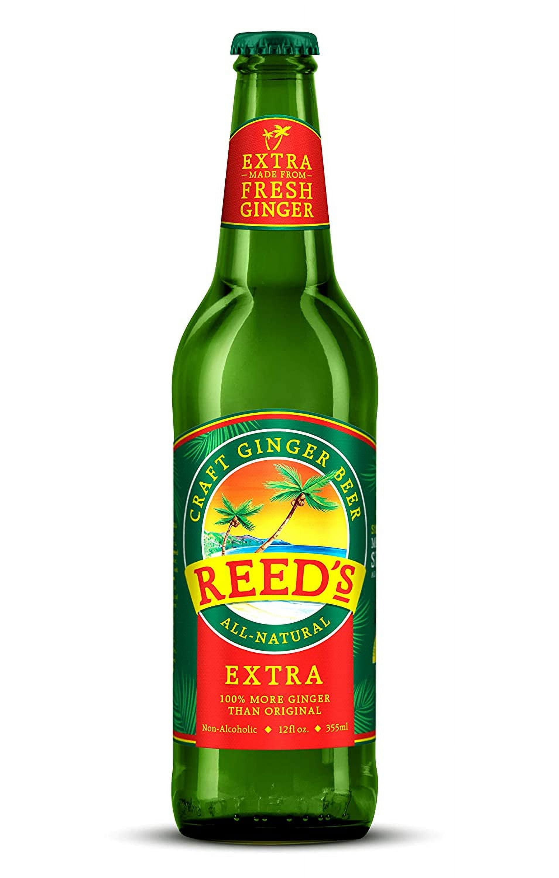 Reed's Ginger Beer Extra Ginger Brew, 12 Ounce (24 Bottles)