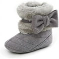 thumbnail image 1 of ReedCA Baby Girl Plush Winter Snow Bowknot Boots, 1 of 9