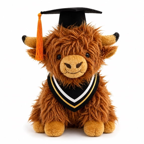 ReedCA Highland Cow Stuffed Animal Plush Toy for Kids, 10.5 Inch