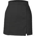 thumbnail image 1 of ReedCA Women's Basic Faux Suede High Waist A-line Mini Pencil Bodycon Skirt, 1 of 10