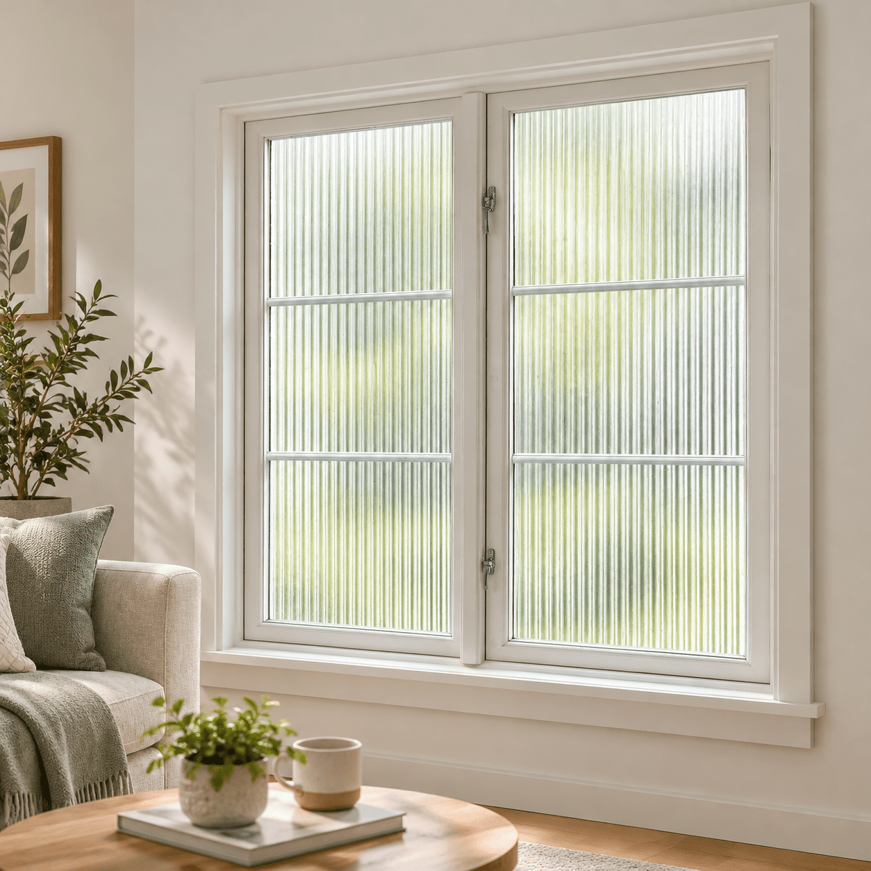 Reeded Glass Window Film, 35.4