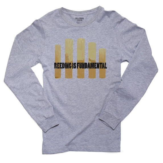 Reeding Is Fundamental - Woodwind Instruments Men's Long Sleeve Grey T-Shirt