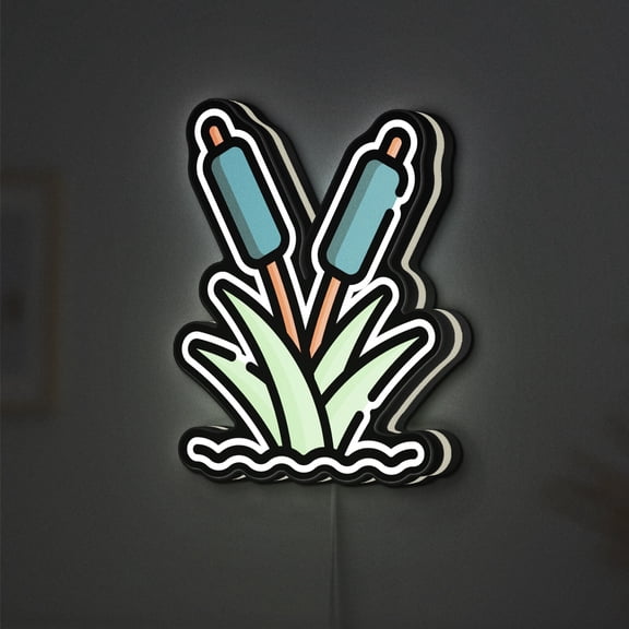 Reeds 3D Novelty Light Box for Eco-Friendly Homes, Charming Pond Decor and, Ideal for Wetland Lovers (Width 16 inch, 40cm)