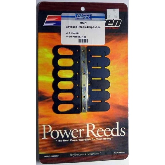 Reed Set Compatible with Evinrude E-TEC Johnson 40 50 55 60 65 HP 2-Cylinder 863cc 91mm Bore Direct Injection Outboard 2004-2012 5500-6000 RPM Full Throttle BRP Marine 40HP