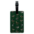 thumbnail image 1 of Reeds and Ducks Pattern Mallard Wood Redhead Hooded Merganser Rectangle Leather Luggage Card Suitcase Carry-On ID Tag, 1 of 7